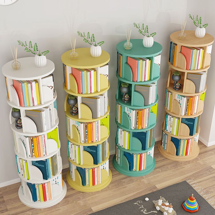 Rotatable Bookcase Contemporary Style Bookshelf for Home Office Study Room