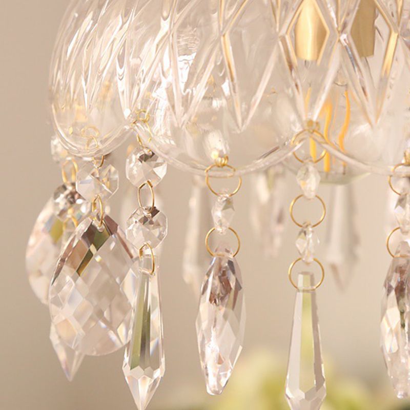 Modern Wall Light Sconce Glass Wall Light Fixture with Crystal for Bedroom