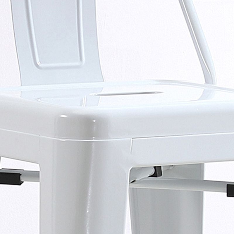 Industrial Low Back Counter Stool Metal Counter Height Stools