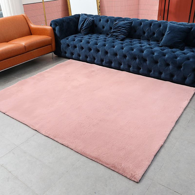 Tapis rectangulaire de couleur unie, résistant aux taches, pour la décoration de la maison