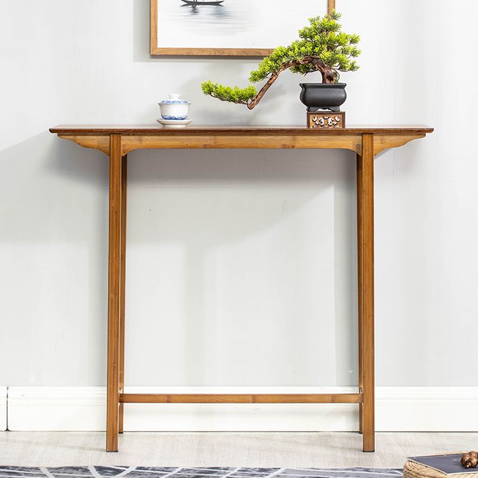 Mid-Century Modern Console Table Dark Brown Rectangle Console Table