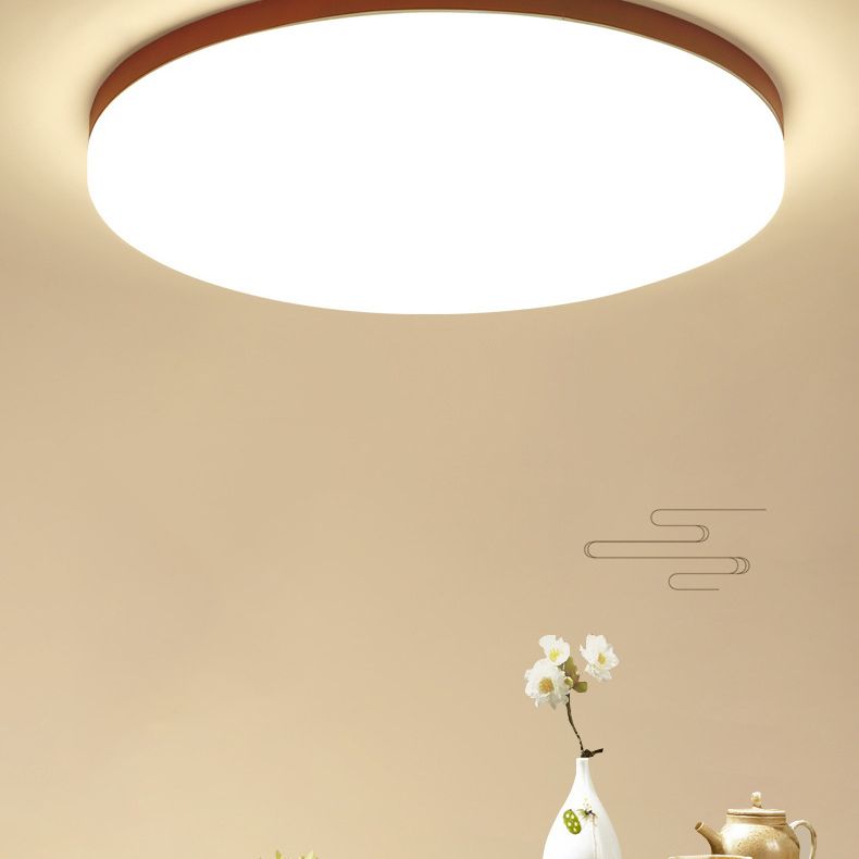 Simple Square Legno Flush Montaggio Soffitto Luce Fissaggio per Bedroom Living Room