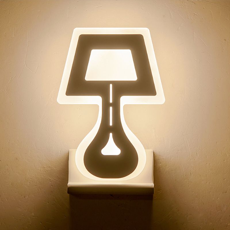 Moderne LED -Wandleuchten mit Acrylschatten schwarz/weißer Schreibtisch -Lampen -Wandbeleuchtung in warmem/weißem Licht