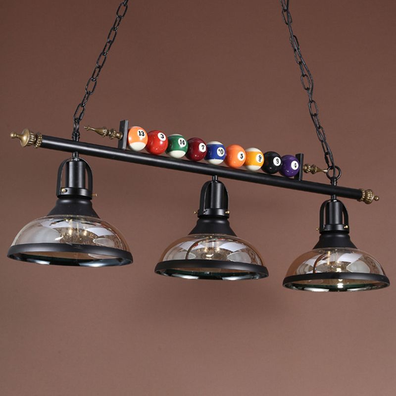 Stile industriale Isola Penderant Light Black Black Iron Iron Billiard Billiard DECOREATIVE Light con 39 "catena regolabile