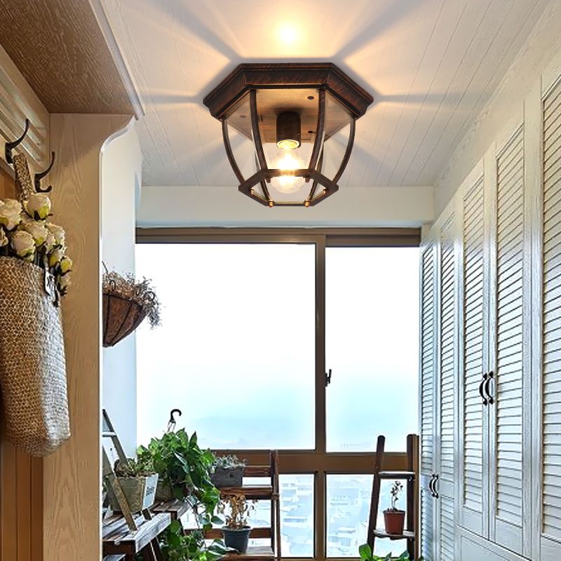 Metal Geometric Flush Mount Lamp Industrial Style Multi Lights Flush Ceiling Lights