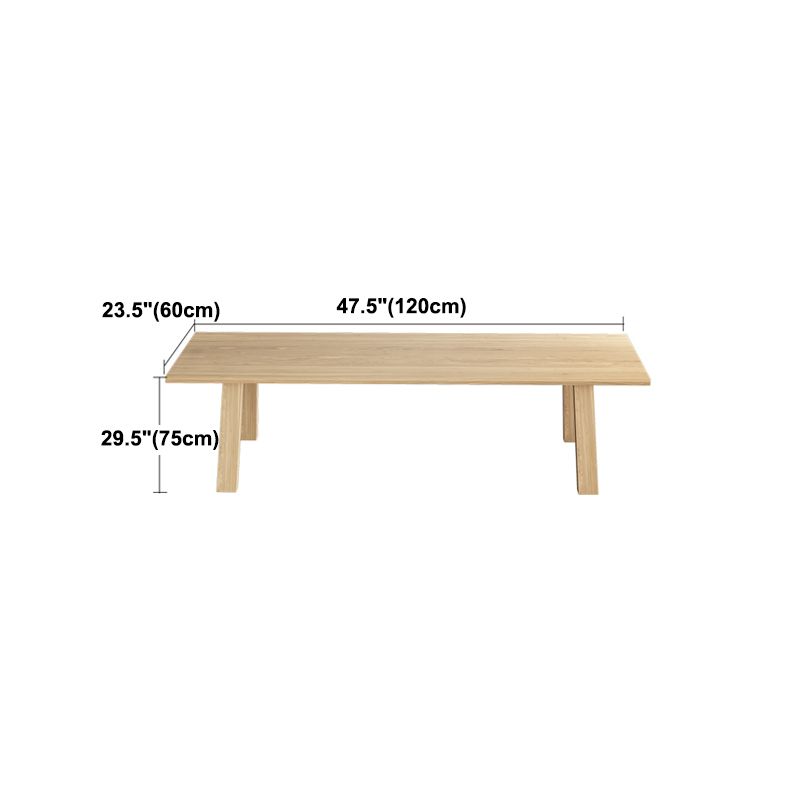 Rectangle Dining Table Solid Wood Dining Table with 4 Legs for Kitchen