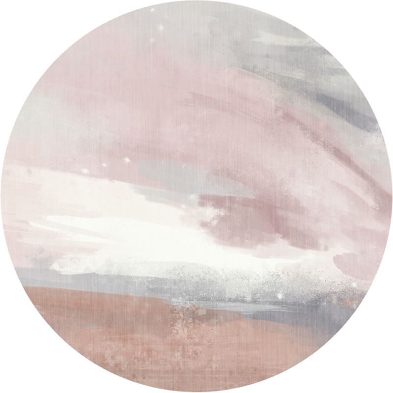 Luxuriant Modern Rug Blending Circle Rug Non-Slip Backing Rug for Living Room