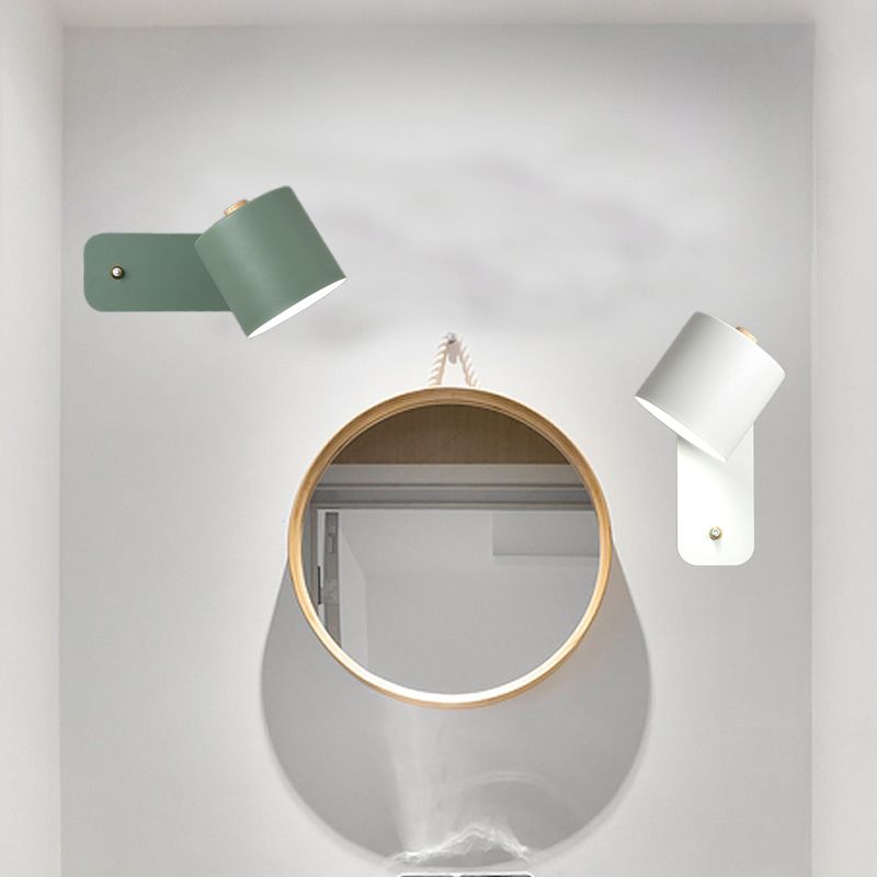 Contemporary Bathroom Vanity Light Geometric Iron Shaded Bath Bar