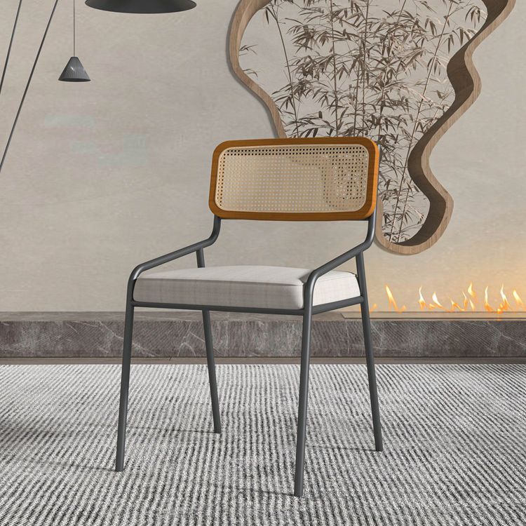 Contemporary Kitchen Dining Arm Chair Open Back Dining Side Chair