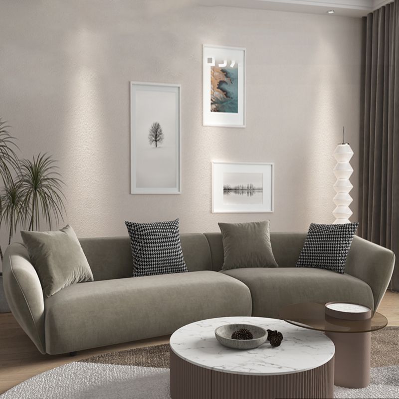 28.3" Linen/Microfiber/Faux Leather Square Arm Sofa& Chaise Lounge for Living Room