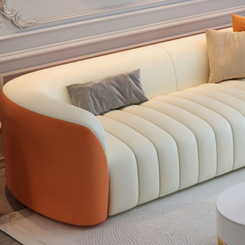 White Durable Sectional Sofas Solid Wood Sofa for Living Room