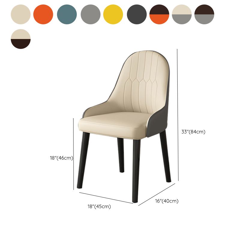 Faux Leather Dining Chair Parsons Home Dining Arm Side Chair