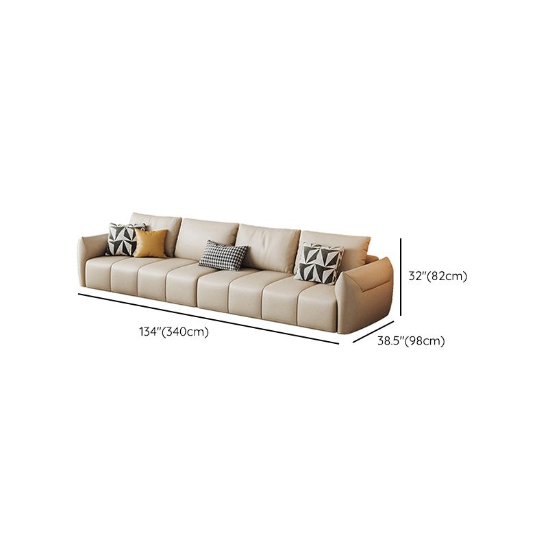 Tropical Fabric White Seating 32.2"H Standard Settee for Living Room