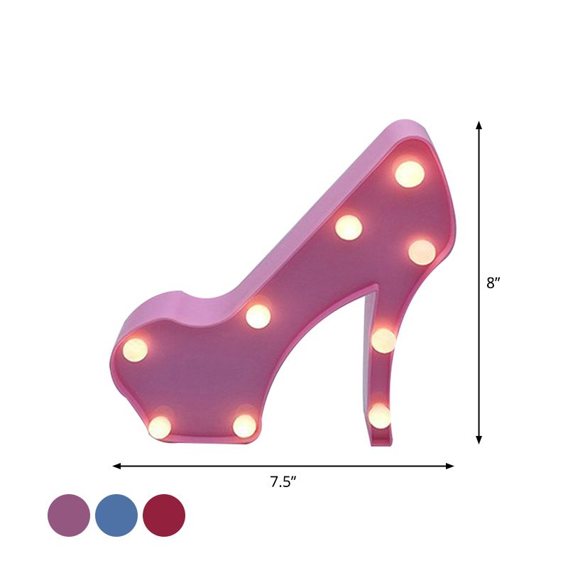 Beauty Element Girls Room Night Lamp Plastic Modern Style LED Nightstand Lighting