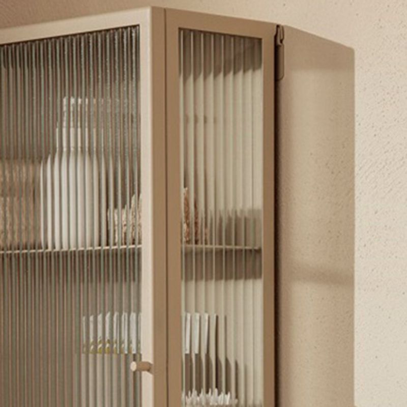 Modern & Contemporary Accent Cabinet Glass Side Cabinet with Knobs