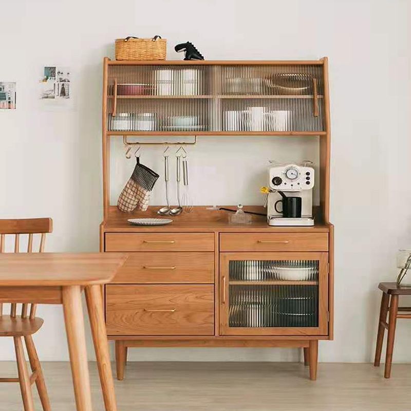 3-Door Sideboard Contemporary 4-Drawer Dining Server for Living Room