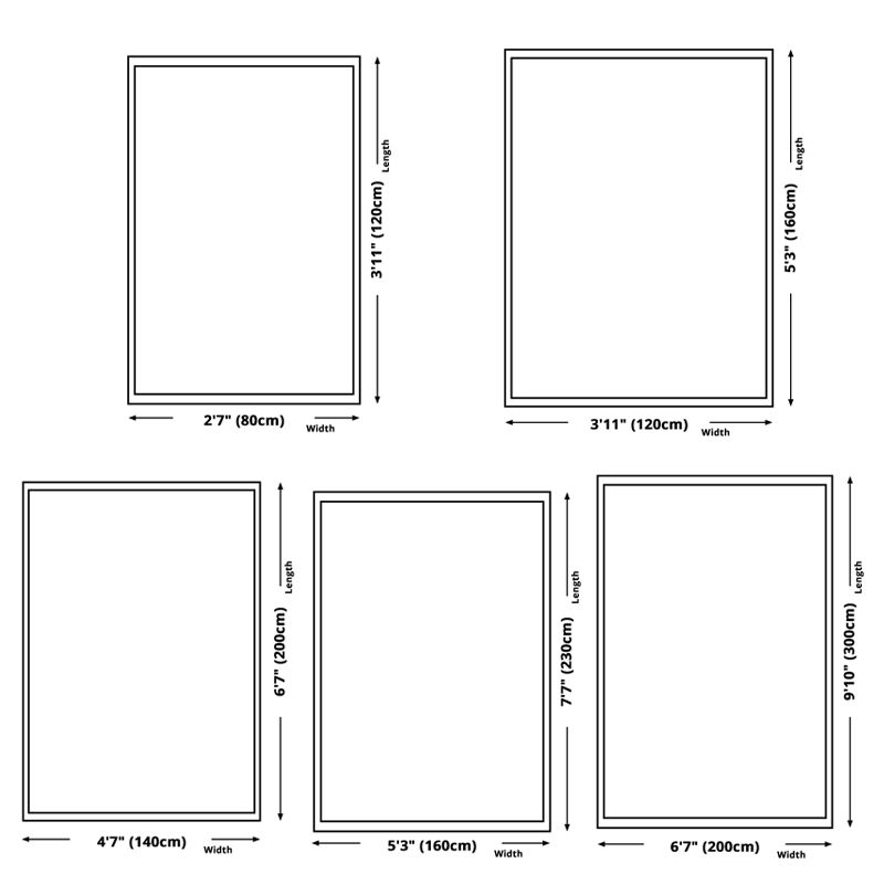 Simplicity Home Decoration Carpet Graphic Print Area Rug Polyester Non-Slip Backing Indoor Carpet