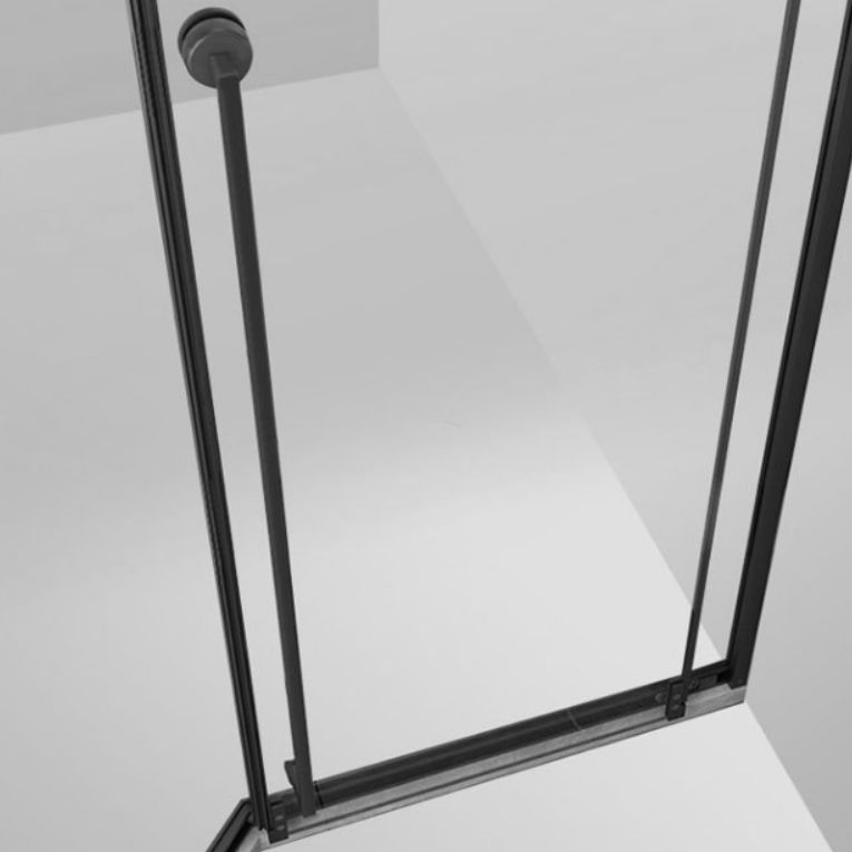 Framed Single Sliding Corner Shower Enclosure with Single Door Handles