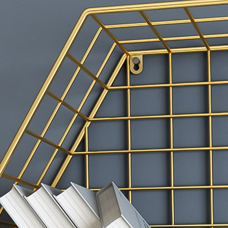 Modern Floating Bookcase Metal Closed Back Wall Mounted Bookshelf