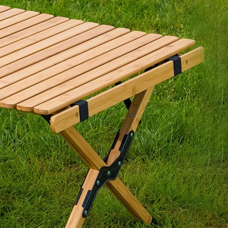 Natural Rectangular Camp Set 1/3/5 Pcs Beech Wood Fold and Store Table and Chairs