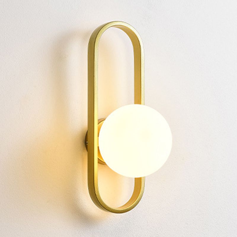 Modernist Wall Sconce Globe Glass Sconce Lighting for Bedroom