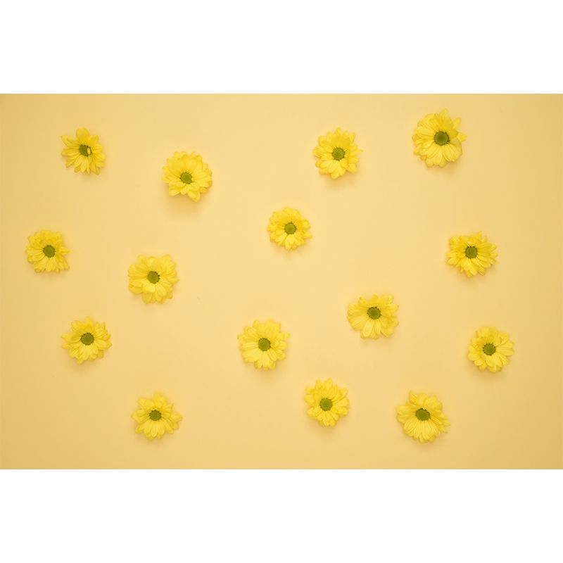 Flower Blossom Murals Modern Wall Covering for Sitting Room, Water Resistant