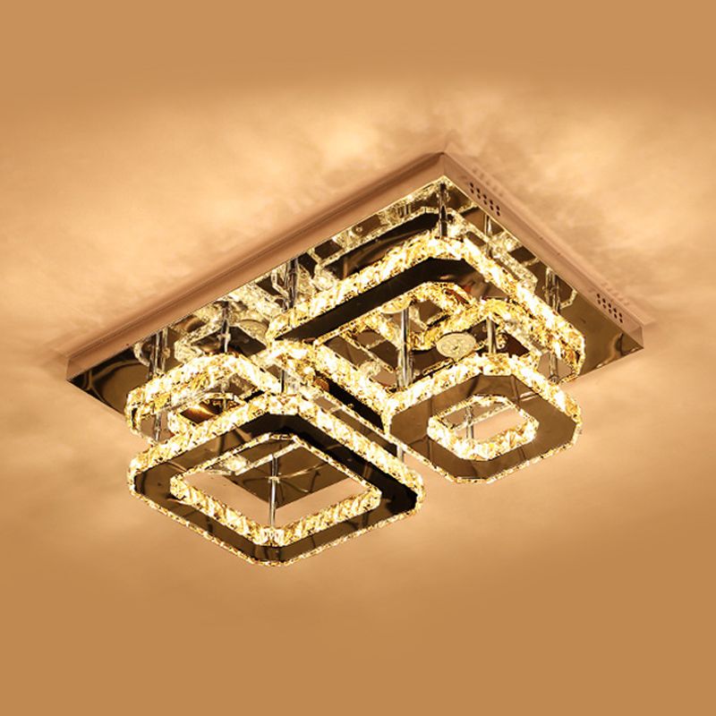 Lámpara de cristal de cristal cromado de semi frush de LED multiproteo múltiple