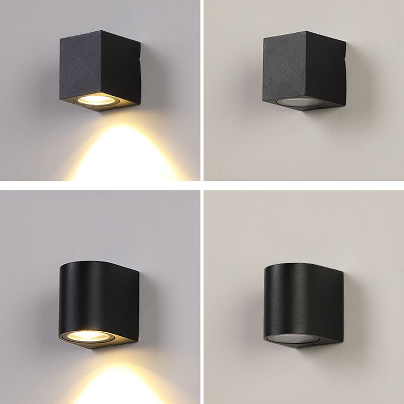 1 Light Geometric Wall Lights Modern Style Metal Wall Mounted Lamps