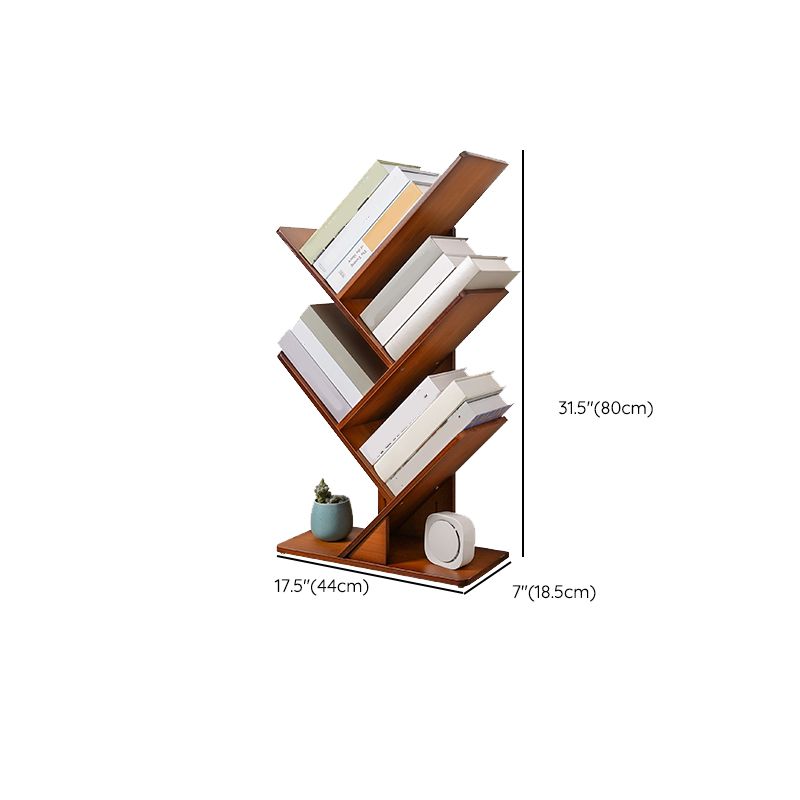 Modern Open Back Bookshelf Engineered Wood Bookcase for Study Room