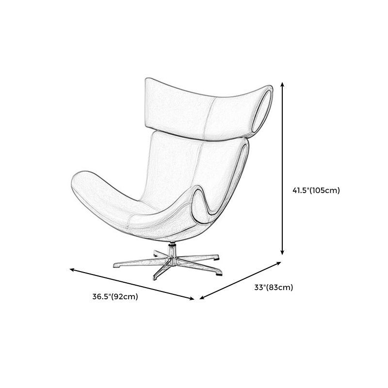 Solid Color Leather Chair Armless Chair for Bedroom/Living Room