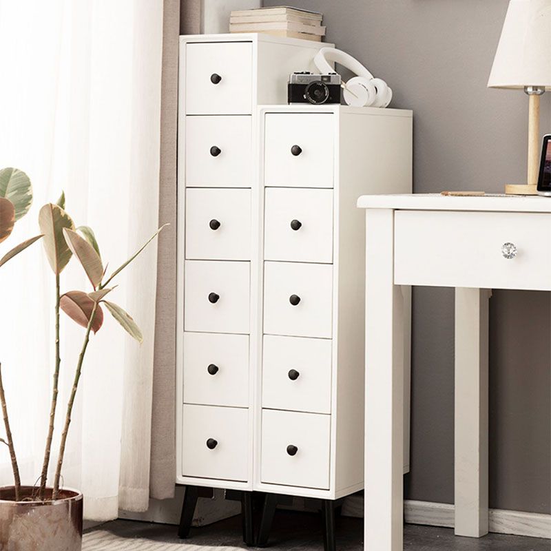 16" W Vertical Wooden Lingerie Chest Modern Storage Chest Dresser with Drawers