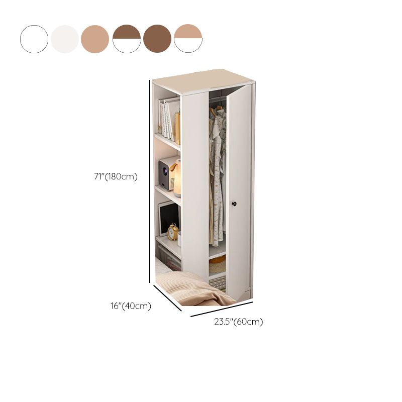 Contemporary Freestanding Home Wardrobe Closet Engineered Wood Wardrobe Armoire