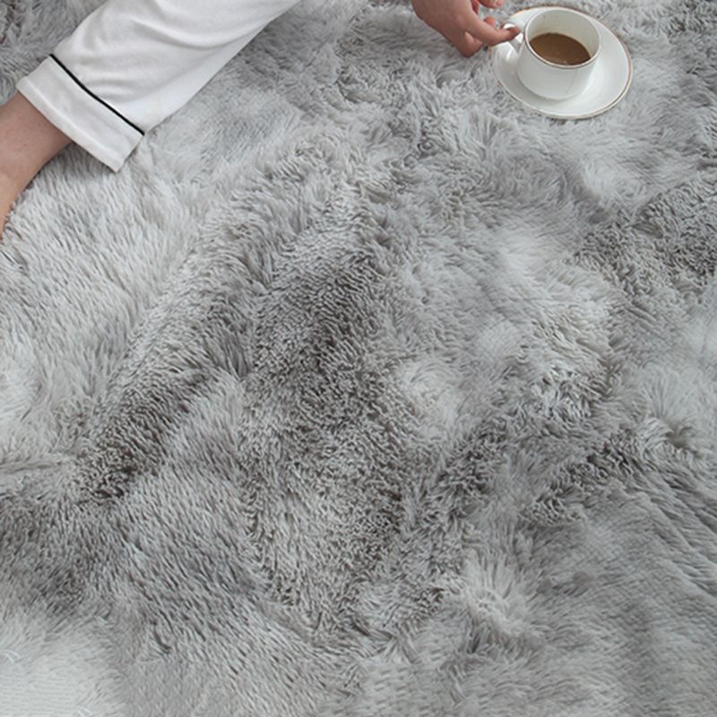 Simple Multicolor Modern Rug Polyester Tie-Dye Effect Area Rug Non-Slip Backing Carpet for Living Room