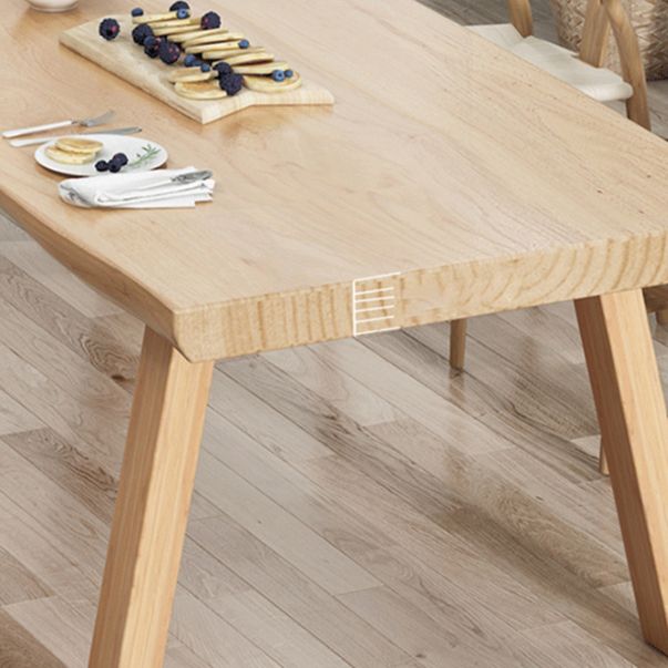 Modern Dining Set 1/2/5/7 Pcs Rectangle Solid Wood Dining Table and Chairs