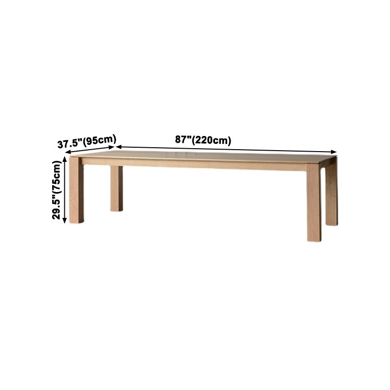 Mesa de comedor rectangular Simplicity, mesa de madera maciza de pino con 4 patas para comedor