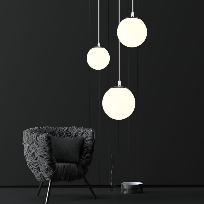 Pendule verre suspendu plafonnier style minimaliste plafond blanc pendant plafonnier