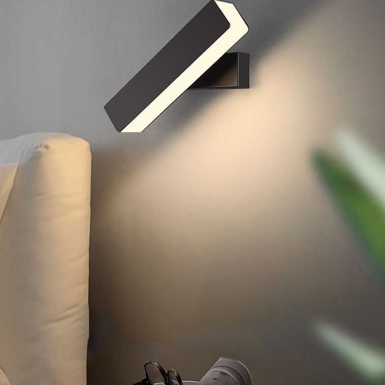 Modern Minimalist Style Rectangular Wall Light Sconces Metal Sconce Lights for Bedroom