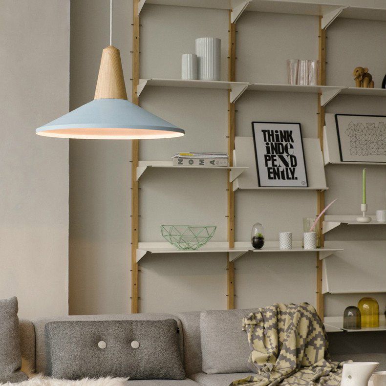 Trota in legno in metallo Trota sospesa a sospensione Simplicità Simplicità Apparecchio di illuminazione a sospensione per camera da letto