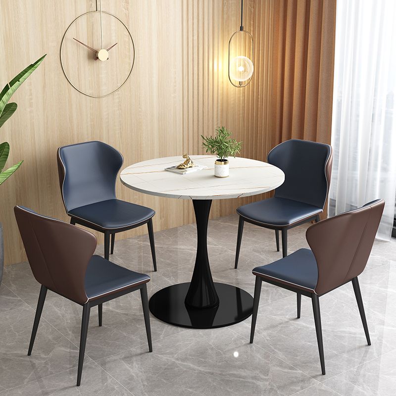 Stenen voetstuk eettafel eigentijdse stijl rond meubilair voor binnen