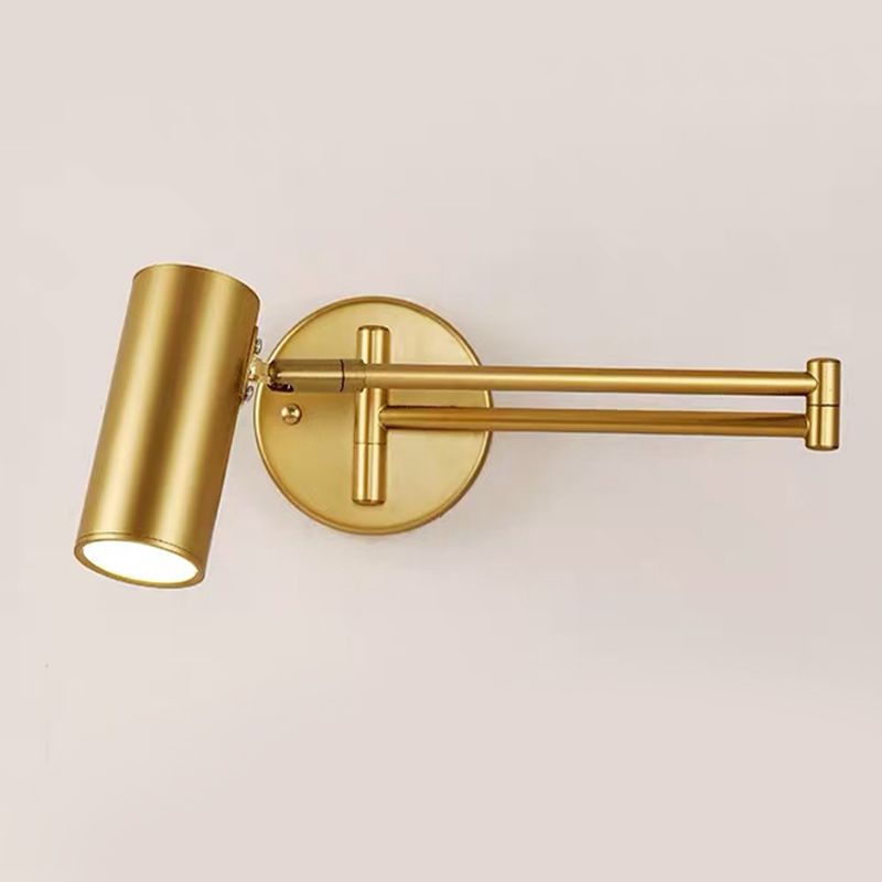 1 Light Cylinder Wall Mounted Lamp Contemporary Metal Wall Lighting Ideas