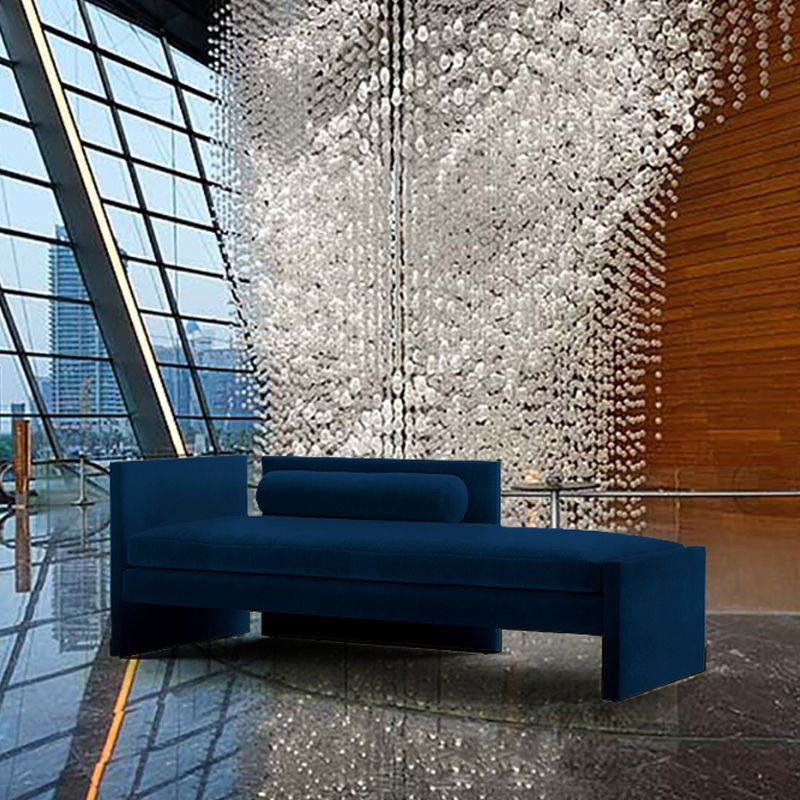 Living Room Chaise Square Arms Modern Style Chaise Lounge with Upholster