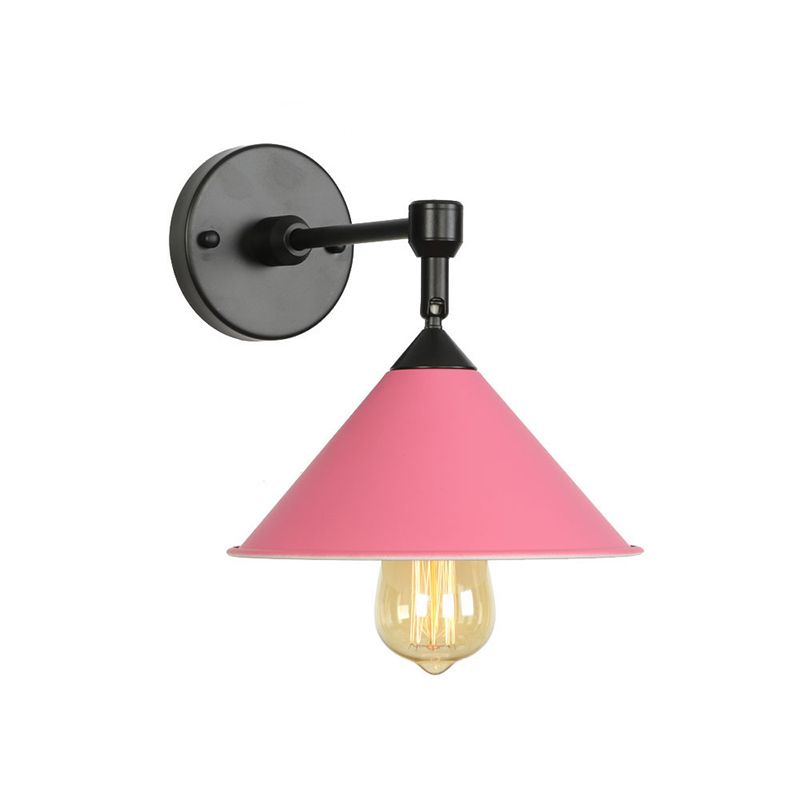 Modern Style Cone Shape Wall Sconce Metal Wall Light for Bedroom