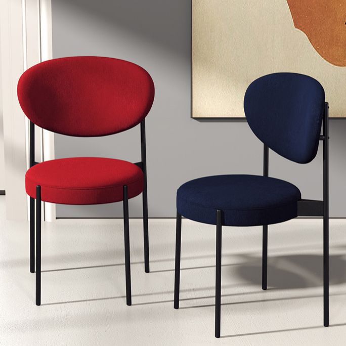 Modern Metal Dining Room Chairs Armless Open Back Dining Side Chair for Restaurant
