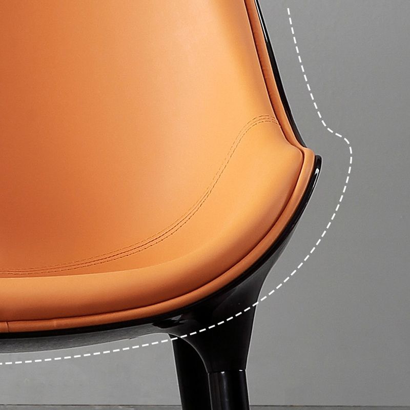 Sillas de comedor estilo moderno Sillas auxiliares con brazos de cocina y patas de metal (juego de 2)