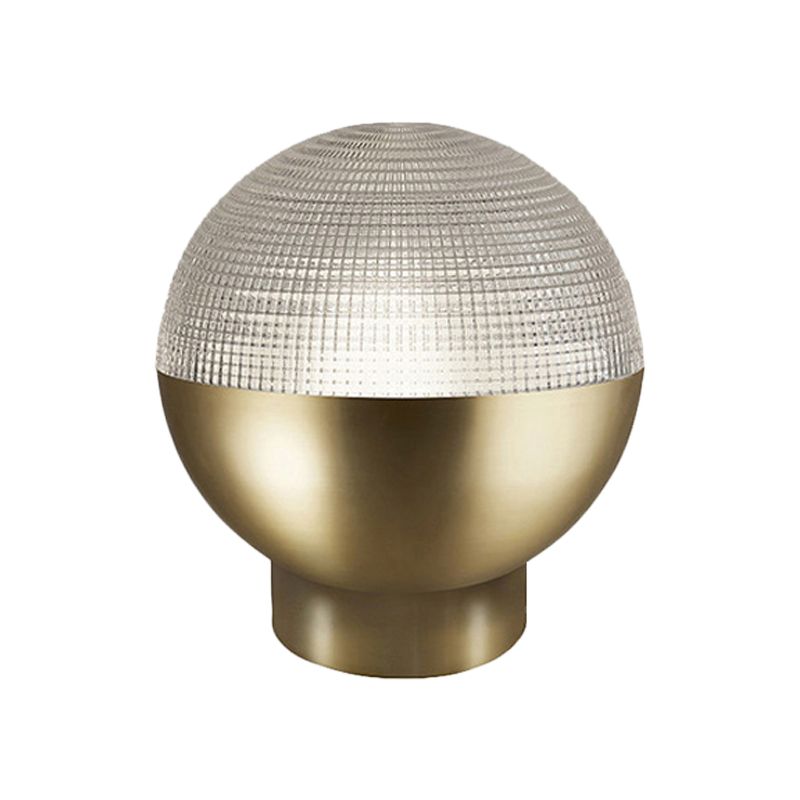 Eenvoudige wereldwijde prismatische glazen nachtlamp 1 hoofdtafelverlichting in zwart/goud voor woonkamer