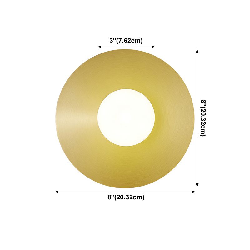 Luz de la pared dorada de la pared de metal de una cabeza posmoderna para sala de estar para sala de estar