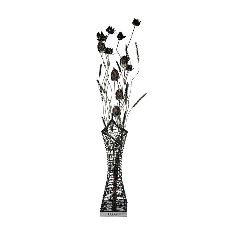 Kunstdecor Entwing Branch Decoratieve vloerlamp LED Aluminium Geometrische basisleesleesvloer Licht in goud/zwart/rood