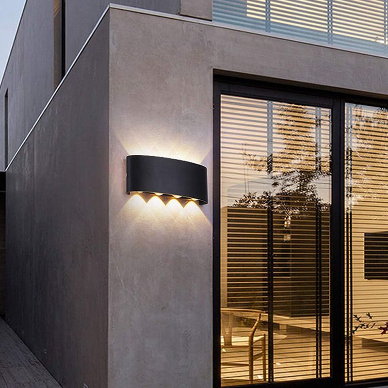 Multi Lights Wall Mount Light Modern Black LED Wall Light for Living Room