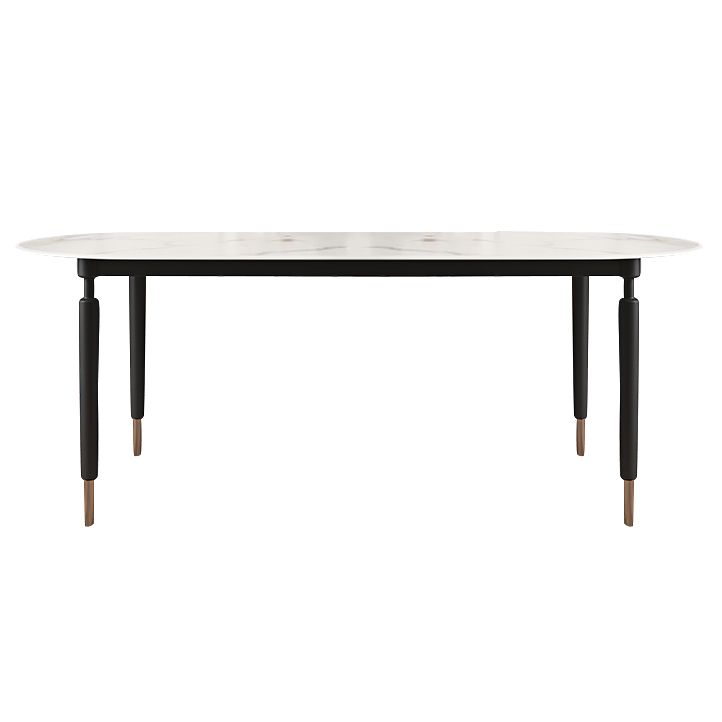 Minimalistischer ovaler Sinterstein Tisch Standard Esstisch für Küche