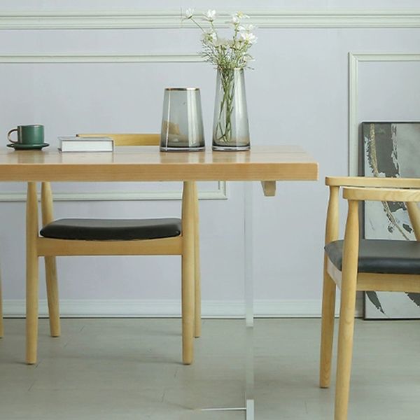 Rectangle Dining Table Modern Style Solid Wood Dinner Table for Home Kitchen